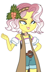 Size: 958x1505 | Tagged: safe, artist:ftvs-cm45, edit, edited screencap, screencap, vignette valencia, equestria girls, equestria girls series, g4, rollercoaster of friendship, background removed, flower, flower in hair, hand behind back, not a vector, simple background, solo, transparent background