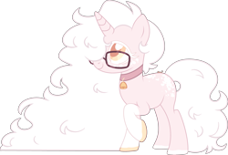 Size: 4731x3223 | Tagged: safe, artist:kurosawakuro, oc, oc only, pony, unicorn, base used, bell, bell collar, collar, female, glasses, mare, simple background, solo, transparent background