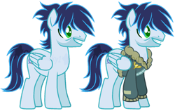 Size: 1280x807 | Tagged: safe, artist:otakuchicky1, soarin', pony, g4, bomber jacket, clothes, jacket, older, older soarin', simple background, solo, transparent background