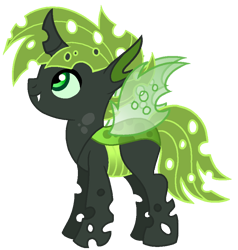 Size: 874x919 | Tagged: safe, artist:madlilon2051, oc, oc only, oc:prince mantis, changeling, base used, changeling oc, female, green changeling, male, mare, offspring, parent:queen chrysalis, simple background, smiling, solo, transparent background