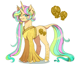 Size: 1280x1051 | Tagged: safe, artist:brot-art, oc, oc only, bicorn, pony, clothes, concave belly, cutie mark, horn, leonine tail, long mane, long tail, multiple horns, simple background, slender, smiling, striped mane, striped tail, tail, thin, transparent background