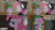 Size: 1280x720 | Tagged: safe, edit, edited screencap, editor:quoterific, screencap, gummy, pinkie pie, spike, alligator, dragon, earth pony, pony, g4, party of one, season 1, chair, eyes closed, female, implied twilight sparkle, male, mare, open mouth, sugarcube corner