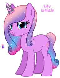 Size: 1280x1667 | Tagged: safe, artist:hate-love12, oc, oc only, oc:lily lightly, pony, unicorn, deviantart watermark, female, mare, obtrusive watermark, simple background, solo, transparent background, watermark