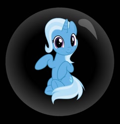 Size: 666x689 | Tagged: safe, artist:carlosuriel13, trixie, pony, unicorn, g4, bubble, in bubble, looking at you, simple background, sitting