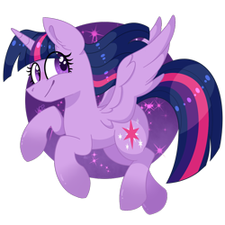 Size: 1000x1000 | Tagged: safe, artist:vale-bandicoot96, twilight sparkle, alicorn, pony, g4, cute, female, flying, mare, purple, simple background, smiling, solo, transparent background, twiabetes, twilight sparkle (alicorn), wings