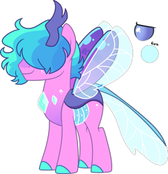 Size: 2867x2975 | Tagged: safe, artist:kurosawakuro, oc, oc only, changepony, hybrid, base used, high res, interspecies offspring, male, offspring, parent:starlight glimmer, parent:thorax, parents:glimax, simple background, solo, transparent background