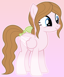 Size: 1234x1478 | Tagged: safe, artist:cindystarlight, oc, oc only, oc:flower heart, pegasus, pony, female, mare, pink background, simple background, solo