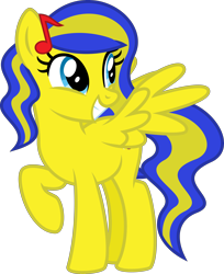 Size: 4000x4912 | Tagged: safe, artist:melisareb, oc, oc only, oc:swivel starsong, pegasus, pony, absurd resolution, female, mare, music notes, raised hoof, simple background, smiling, solo, transparent background, vector