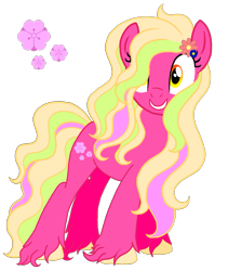 Size: 1289x1524 | Tagged: safe, artist:madlilon2051, oc, oc only, earth pony, pony, base used, earth pony oc, eyelashes, female, flower, flower in hair, grin, mare, simple background, smiling, solo, transparent background, unshorn fetlocks