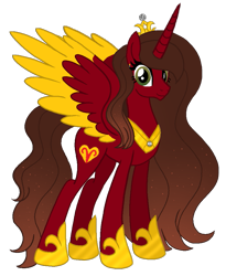 Size: 825x1008 | Tagged: safe, artist:madlilon2051, oc, oc only, alicorn, pony, alicorn oc, base used, colored wings, eyelashes, female, hoof shoes, horn, jewelry, mare, peytral, simple background, solo, tiara, transparent background, two toned wings, wings