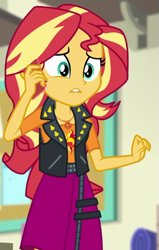 Size: 367x578 | Tagged: safe, screencap, sunset shimmer, equestria girls, equestria girls specials, g4, my little pony equestria girls: better together, my little pony equestria girls: holidays unwrapped, cropped, female, geode of empathy, magical geodes, solo