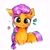 Size: 2781x2781 | Tagged: safe, artist:liaaqila, sunny starscout, earth pony, pony, g5, my little pony: a new generation, chest fluff, commission, cute, eyebrows, eyebrows visible through hair, female, fluffy, high res, looking at you, mare, simple background, smiling, smiling at you, solo, sunnybetes, traditional art, white background