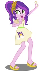 Size: 715x1307 | Tagged: safe, artist:jullea cabilao, pipp petals, equestria girls, g4, g5, my little pony: a new generation, base used, clothes, dress, equestria girls-ified, feet, female, g5 to equestria girls, g5 to g4, generation leap, sandals, simple background, skinny pipp, solo, white background