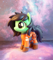 Size: 750x850 | Tagged: safe, artist:krowzivitch, oc, oc only, oc:filly anon, pony, craft, diorama, female, figurine, filly, irl, photo, sculpture, solo, spacesuit, standing, traditional art