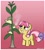 Size: 1606x1794 | Tagged: safe, artist:heretichesh, kettle corn, earth pony, pony, g4, blushing, corn, cute, eye clipping through hair, female, filly, food, gradient background, kettle, namesake, plant, pun, smiling, solo, sparkles, visual pun