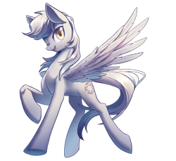 Size: 2145x1968 | Tagged: safe, artist:秋田伊子, oc, oc:concentric rings, pegasus, pony, 2022 community collab, derpibooru community collaboration, cutie mark, female, simple background, solo, transparent background, wings