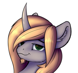 Size: 394x370 | Tagged: safe, artist:colourwave, oc, oc only, oc:caelicus dawnus, alicorn, pony, beard, bust, ear fluff, facial hair, glowing mane, long mane, looking at you, portrait, simple background, smiling, smiling at you, solo, white background
