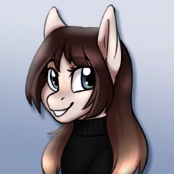 Size: 821x822 | Tagged: safe, artist:zahsart, oc, oc only, oc:hickory, earth pony, pony, clothes, looking at you, smiling, solo, sweater