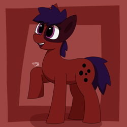 Size: 1768x1768 | Tagged: safe, artist:monycaalot, oc, oc only, oc:mony caalot, earth pony, pony, female, happy, looking up, simple background, solo