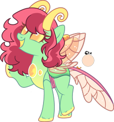 Size: 2371x2540 | Tagged: safe, artist:kurosawakuro, oc, oc only, changepony, hybrid, base used, female, high res, interspecies offspring, offspring, parent:sunset shimmer, parent:thorax, simple background, solo, transparent background