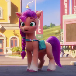 Size: 590x590 | Tagged: safe, screencap, sunny starscout, earth pony, pony, g5, my little pony: a new generation, spoiler:my little pony: a new generation, cropped, female, mare, solo