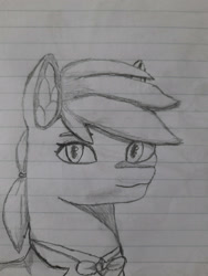 Size: 3000x4000 | Tagged: safe, artist:mrscroup, artist:mustaphatr, oc, oc only, oc:nova whirl, earth pony, pony, equestria at war mod, bowtie, clothes, female, lined paper, solo, traditional art