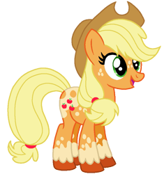 Size: 805x857 | Tagged: safe, artist:madlilon2051, applejack, earth pony, pony, g4, alternate design, base used, eyelashes, female, freckles, hat, mare, simple background, smiling, solo, transparent background, unshorn fetlocks