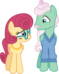 Size: 3000x3758 | Tagged: safe, artist:cloudy glow, gentle breeze, posey shy, pegasus, pony, g4, .ai available, female, high res, looking at each other, male, married couple, ship:shys, shipping, simple background, straight, transparent background, vector