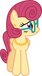 Size: 3000x5477 | Tagged: safe, artist:cloudy glow, posey shy, pegasus, pony, flutter brutter, g4, .ai available, absurd resolution, female, glasses, jewelry, mare, necklace, pearl necklace, simple background, solo, transparent background, vector
