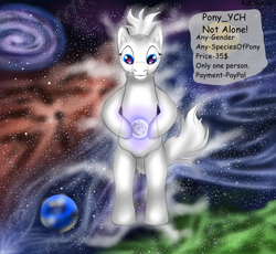 Size: 2500x2300 | Tagged: safe, artist:greenlion, oc, oc only, alicorn, earth pony, original species, pegasus, pony, unicorn, commission, high res, moon, planet, solo, space, your character here