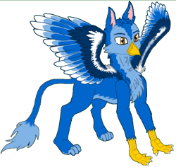 Size: 730x690 | Tagged: safe, artist:raptec, oc, oc only, griffon, 2022 community collab, derpibooru community collaboration, chest fluff, simple background, solo, transparent background