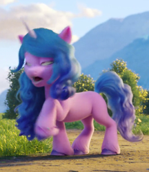 Size: 552x640 | Tagged: safe, screencap, izzy moonbow, pony, unicorn, g5, my little pony: a new generation, spoiler:my little pony: a new generation, cropped, faic, out of context, solo