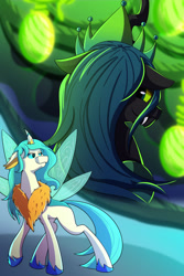 Size: 1280x1920 | Tagged: safe, artist:littletigressda, queen chrysalis, changedling, changeling, changeling queen, g4, a better ending for chrysalis, female, orin's chrysalis, purified chrysalis, reformed