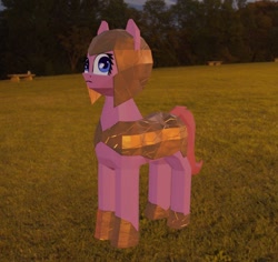 Size: 734x694 | Tagged: safe, artist:neuro, earth pony, pony, 3d, armor, female, guardsmare, mare, polygonal, royal guard, solo