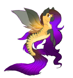 Size: 944x1000 | Tagged: safe, artist:xxmysticaldreamsxx, oc, oc only, pegasus, pony, seapony (g4), clothes, dorsal fin, fin wings, fins, fish tail, flowing mane, flowing tail, purple mane, purple tail, red eyes, seaponified, simple background, smiling, solo, species swap, tail, transparent background, wings