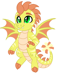 Size: 733x908 | Tagged: safe, artist:madlilon2051, oc, oc only, dragon, base used, dragon oc, simple background, smiling, solo, transparent background