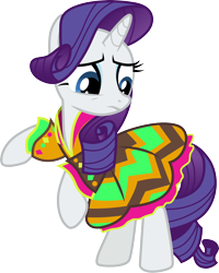 Size: 3000x3753 | Tagged: safe, artist:cloudy glow, rarity, pony, unicorn, g4, magic duel, blue eyes, clothes, dress, fashion disaster, female, high res, horn, looking down, mare, purple mane, purple tail, rearing, simple background, solo, tail, transparent background, vector