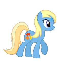 Size: 3464x3464 | Tagged: safe, artist:vernorexia, edit, autumn skye, earth pony, pony, g3, g4, background pony, blonde hair, blonde mane, blue coat, blue eyes, cutie mark, female, full body, g3 to g4, generation leap, high res, leaves, mare, recolor, show accurate, simple background, smiling, solo, tail, transparent background, two toned tail