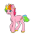 Size: 1024x1024 | Tagged: safe, rarity (g3), pony, unicorn, g3, the runaway rainbow, alternate cutie mark, alternate design, alternate hairstyle, band-aid, ear piercing, earring, jewelry, multicolored hair, piercing, pink coat, rainbow hair, redesign, short hair, short mane, short tail, simple background, solo, tail, transparent background, unshorn fetlocks