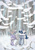 Size: 2894x4093 | Tagged: safe, artist:snowflake_pone, oc, oc only, oc:snowflake, pony, unicorn, blushing, christmas, clothes, coat, cold, duo, forest, hat, holiday, scarf, snow, snowy, winter