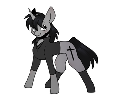 Size: 2529x2048 | Tagged: safe, artist:ruchiyoto, oc, oc only, oc:black cross, pony, unicorn, 2022 community collab, derpibooru community collaboration, boots, clothes, high res, jacket, male, shoes, simple background, solo, transparent background