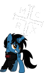 Size: 1328x1987 | Tagged: safe, artist:lightningbolt, derpibooru exclusive, pony, unicorn, g4, .svg available, clothes, ear piercing, fireworks, frank iero, gauges, glowing, glowing horn, grin, hoodie, horn, horn piercing, lidded eyes, lip piercing, magic, male, my chemical romance, nose piercing, piercing, ponified, raised hoof, show accurate, simple background, smiling, solo, stallion, svg, tattoo, transparent background, vector