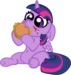 Size: 634x665 | Tagged: safe, artist:nootaz, twilight sparkle, alicorn, pony, g4, burger, chubby, cute, female, floppy ears, food, hay burger, majestic as fuck, mare, messy eating, twiabetes, twilight burgkle, twilight sparkle (alicorn), underhoof