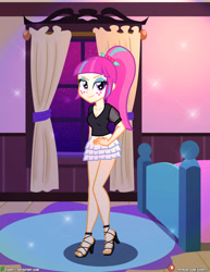 Size: 3090x4000 | Tagged: safe, artist:dieart77, sour sweet, equestria girls, g4, breasts, cleavage, eyeshadow, feet, freckles, high heels, looking at you, makeup, open-toed shoes, sexy, shoes, solo, toes