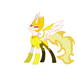 Size: 1280x1281 | Tagged: safe, artist:chanyhuman, daybreaker, princess celestia, alicorn, pony, g4, clothes, cosplay, costume, crossover, diamond, female, gem, mare, simple background, sinister smile, solo, steven universe, transparent background, vector, yellow diamond, yellow diamond (steven universe)