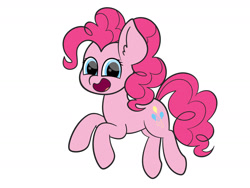 Size: 1280x960 | Tagged: safe, artist:veeayydee, pinkie pie, earth pony, pony, g4, simple background, solo, white background