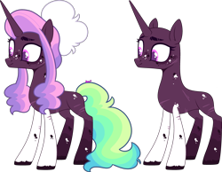 Size: 3468x2686 | Tagged: safe, artist:kurosawakuro, oc, oc only, pony, unicorn, base used, female, high res, magical lesbian spawn, mare, offspring, parent:princess celestia, parent:tempest shadow, simple background, solo, transparent background