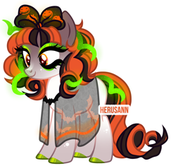 Size: 2000x1883 | Tagged: safe, artist:herusann, artist:mint-light, oc, oc only, earth pony, pony, base used, bow, clothes, dress, earth pony oc, eyelashes, hair bow, hoof polish, makeup, simple background, smiling, solo, white background