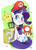 Size: 1322x1814 | Tagged: safe, artist:fuyugi, rarity, pony, unicorn, g4, ? block, block, bowtie, cap, female, hat, male, mare, mario, mario hat, mario's hat, mushroom, question mark, sitting, solo, super mario bros., super mushroom, super star, white pupils