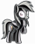 Size: 5523x6918 | Tagged: safe, alternate version, artist:severity-gray, rainbow dash, oc, oc:electra, pegasus, pony, g4, backwards cutie mark, female, heterochromia, latex, latex suit, mare, mask, masking, pony costume, rainbow dash suit, raised hoof, simple background, smiling, solo, transparent background